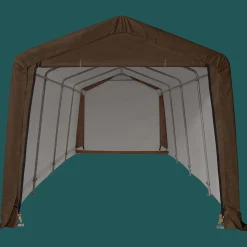 ShelterLogic Portable Sheds-20 x 10 x 8 ft Brown 3-in-1 Run-in Shelter