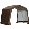 ShelterLogic Portable Sheds-10 x 10 x 8 ft Brown 3-in-1 Loafing Shed