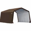 ShelterLogic Portable Sheds-12 x 20 x 8 ft Brown 3-in-1 Run-in Shelter