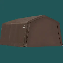 ShelterLogic Portable Sheds-12 x 20 x 8 ft Brown 3-in-1 Run-in Shelter