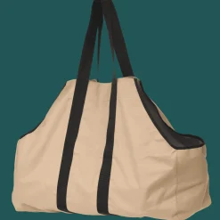 ShelterLogic Firewood Storage-Extra Large Heavy Duty Firewood Bag 31x11x 22 in. Tan