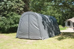 ShelterLogic Firewood Storage-Garage, 14 ft x 32 ft x 12 ft, Round, Gray