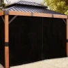 Sojag Gazebo Curtains-Black Curtains for Fontana Gazebo, 10 ft. x 12 ft., Spun