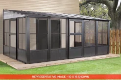 Sojag Solariums-Charleston 10 ft. x 10 ft. Wall Solarium