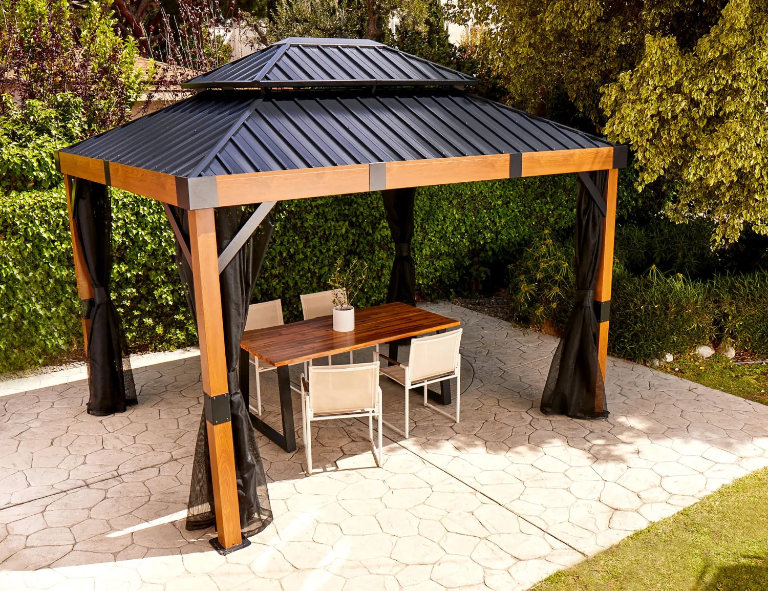 Sojag Hard-Top Gazebos-Fontana 10 ft. x 12 ft. Gazebo