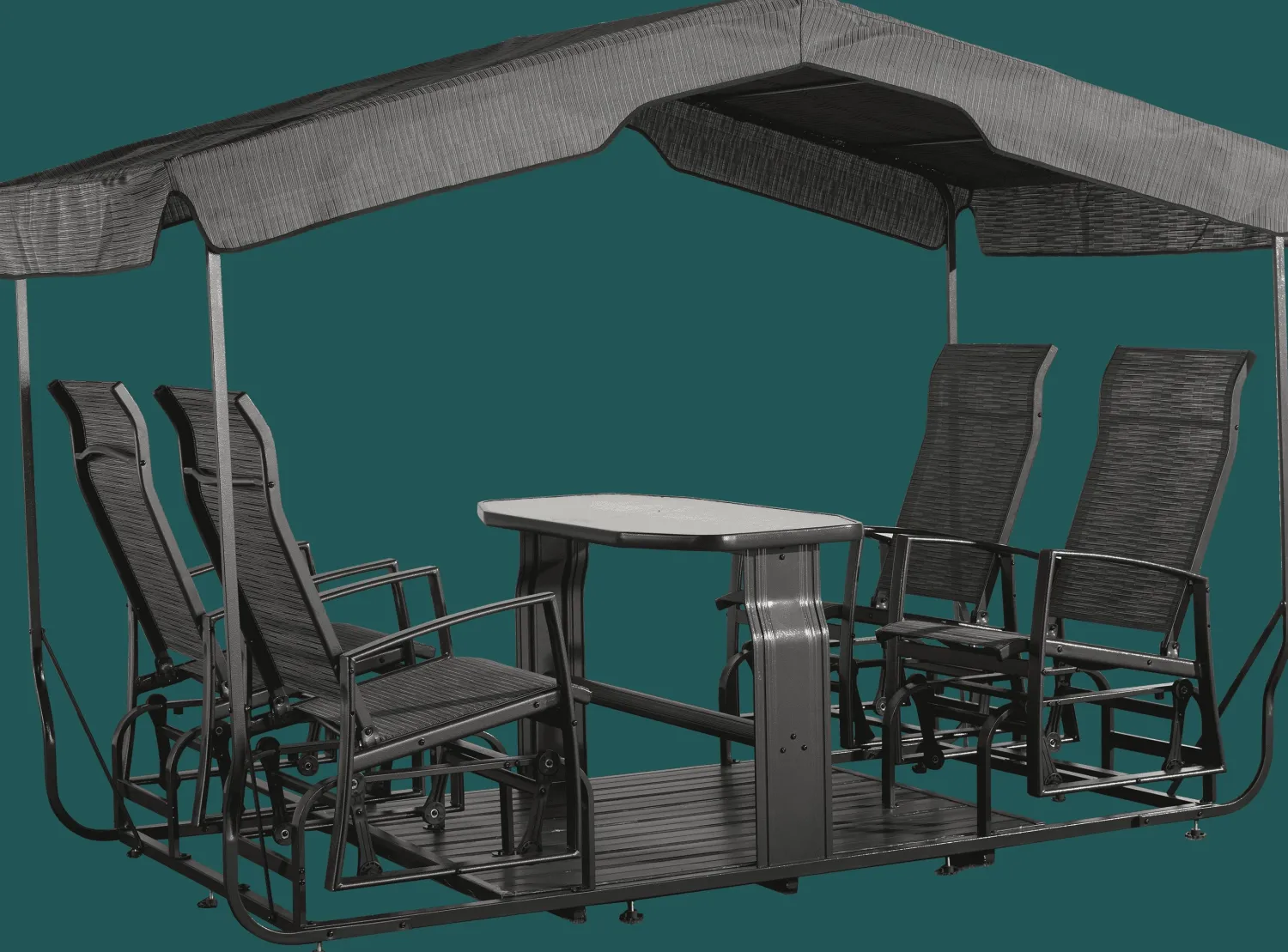 Sojag Outdoor Seating-Houston 5 x 9 x 6 ft Charcoal 4-Seater Glider Swing