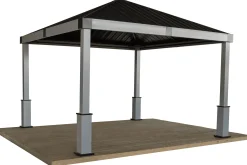 Sojag Hard-Top Gazebos-Lena 12 x 12 x 10 ft Grey Hard Top Gazebo