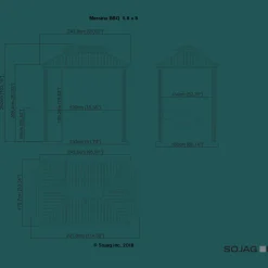 Sojag Grill Gazebos-Messina Hardtop BBQ Grill Gazebo, 6 ft. x 8 ft. Charcoal