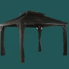 Hard-Top Gazebos-Sojag Monaco Charcoal 12 ft. x 12 ft. Gazebo