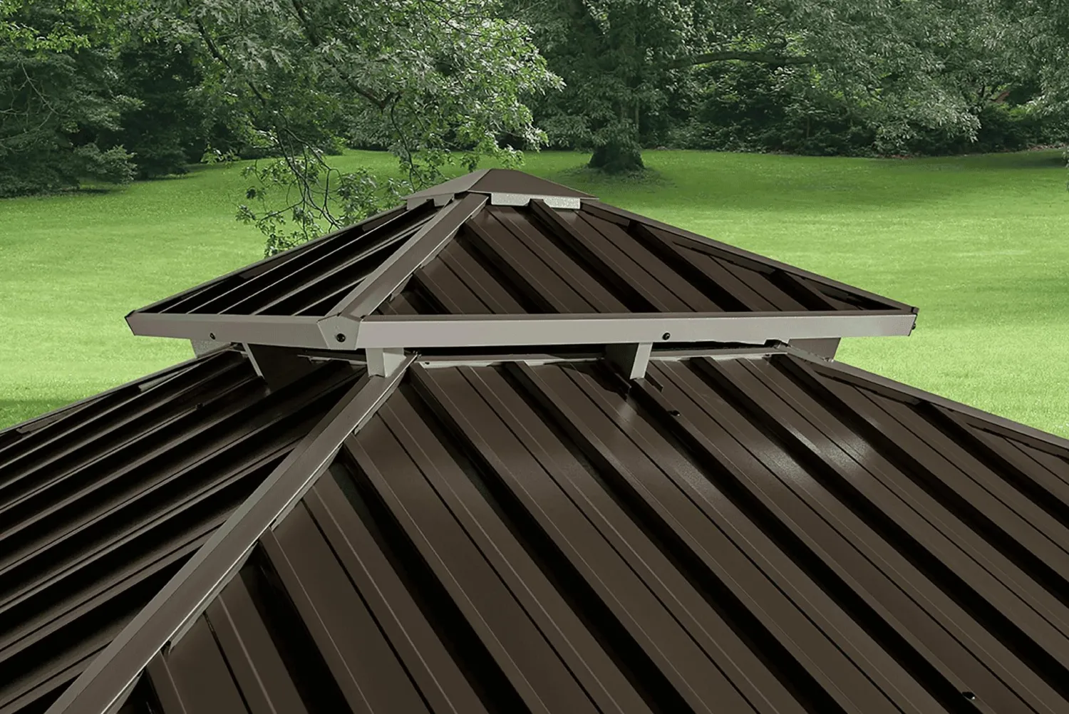 Hard-Top Gazebos-Sojag Monaco Charcoal 12 ft. x 12 ft. Gazebo