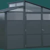 Sojag Metal Sheds-Rainier 8 x 11 ft Black Aluminum Storage Shed