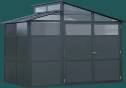 Sojag Metal Sheds-Rainier 8 x 11 ft Black Aluminum Storage Shed