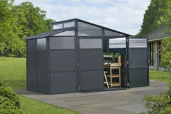 Sojag Metal Sheds-Rainier 8 x 11 ft Black Aluminum Storage Shed