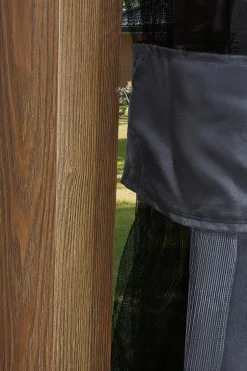 Sojag Hard-Top Gazebos-Sanibel 10 x 10 x 9 ft Wood Effect Gazebo