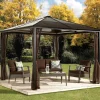 Sojag Hard-Top Gazebos-Sumatra 10x10 ft. Brown Gazebo