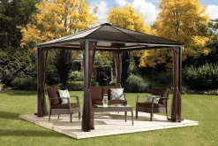 Sojag Hard-Top Gazebos-Sumatra 10x10 ft. Brown Gazebo