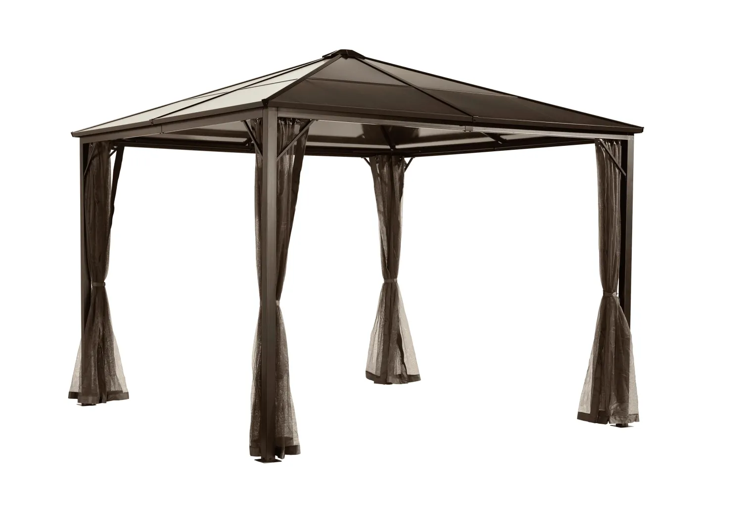 Sojag Hard-Top Gazebos-Sumatra 10x10 ft. Brown Gazebo
