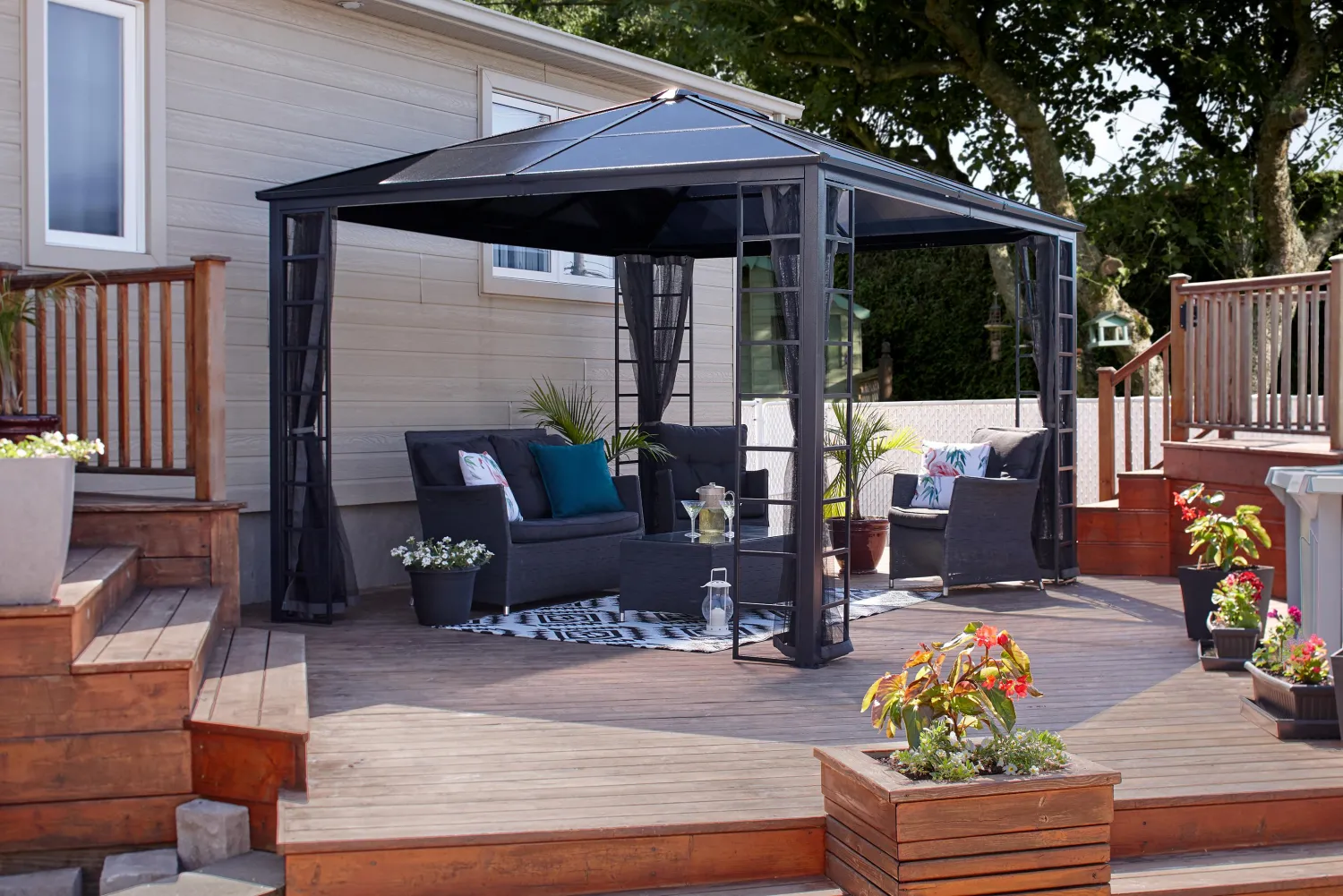 Sojag Hard-Top Gazebos-Turia 10 ft. x 12 ft. Gazebo