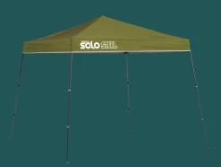 QuikShade Canopy Tents|Pop-Up Canopies-Solo Steel SOLO64 Slant Leg Pop-Up Canopy, 10 ft. x 10 ft. Midnight Blue