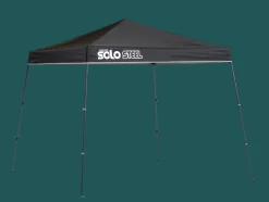 QuikShade Canopy Tents|Pop-Up Canopies-Solo Steel SOLO64 Slant Leg Pop-Up Canopy, 10 ft. x 10 ft. Midnight Blue