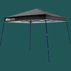 QuikShade Pop-Up Canopies|Canopy Tents-Solo Steel SOLO50 Slant Leg Pop-Up Canopy, 9 ft. x 9 ft. Black/Dark Blue Frame