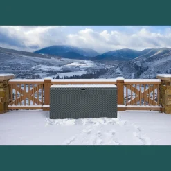 Arrow Deck Boxes-Spacemaker® HDG Steel® Deck Box, Anthracite