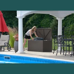 Arrow Deck Boxes-Spacemaker® HDG Steel® Deck Box, Espresso