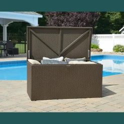 Arrow Deck Boxes-Spacemaker® HDG Steel® Deck Box, Espresso