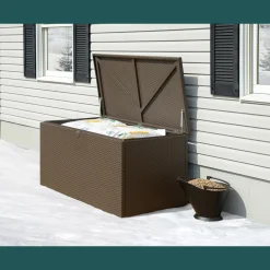 Arrow Deck Boxes-Spacemaker® HDG Steel® Deck Box, Espresso