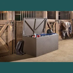 Arrow Deck Boxes-Spacemaker® HDG Steel® Deck Box, Espresso