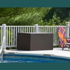 Arrow Deck Boxes-Spacemaker® HDG Steel® Deck Box, Espresso