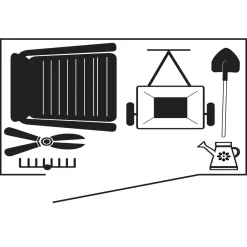 Arrow Garden Sheds|Metal Sheds-Spacemaker Patio Shed, 4x3, Juniper Berry