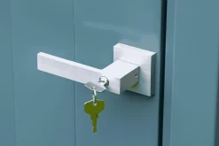 Arrow Garden Sheds|Metal Sheds-Spacemaker Patio Shed, 4x3, Juniper Berry