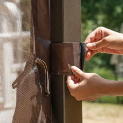 ShelterLogic Hard-Top Gazebos-Sycamore Gazebo, 10 ft. x 12 ft. Dark Coffee