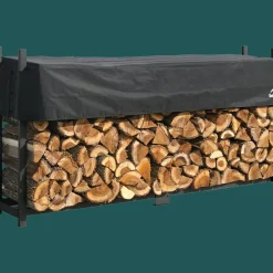ShelterLogic Firewood Storage-Ultra Duty Firewood Rack with Cover, 8 ft.