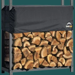 ShelterLogic Firewood Storage-Ultra Duty Firewood Rack with Cover, 4 ft.