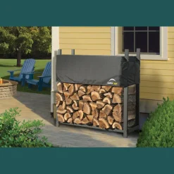 ShelterLogic Firewood Storage-Ultra Duty Firewood Rack with Cover, 4 ft.