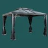 Sojag Hard-Top Gazebos-Ventura II Hardtop Gazebo, 10 ft. x 10 ft. Dark Grey