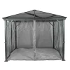 Sojag Hard-Top Gazebos-Verona Hardtop Gazebo, 10 ft. x 14 ft. Dark Gray