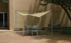 ShelterLogic Soft-Top Gazebos-10x10 Del Ray Gazebo Canopy Charcoal Frame Tan Cover