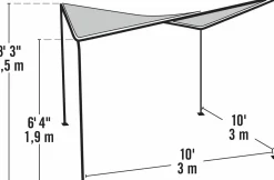 ShelterLogic Soft-Top Gazebos-10x10 Del Ray Gazebo Canopy Charcoal Frame Tan Cover