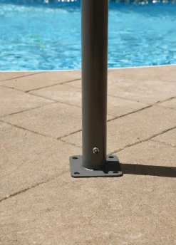 ShelterLogic Soft-Top Gazebos-10x10 Del Ray Gazebo Canopy Charcoal Frame Tan Cover